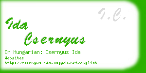 ida csernyus business card